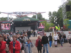 Setting up for the concert at Tivoli