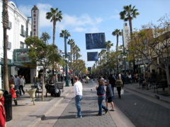 Santa Monica had a farmer's market and this pedestrian mall