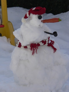 After Christmas snowman