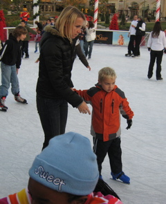 Mom & Cole skate