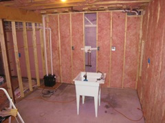Next insulation (except for where plumbing dripping)