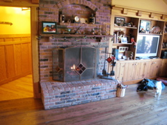 Fireplace and HDTV 