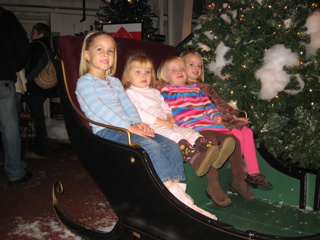 Cousins on a sleigh